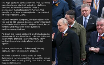 Fico posiela predstaviteľke EÚ odkaz z Moskvy: Nemáš právo poučovať suverénneho premiéra