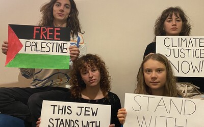 Greta Thunberg vyjádřila podporu Palestině. Ukázala transparent #StandWithGaza a dostala bídu