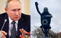 Hajlujúci ohyzd s tvárou Putina „zdobí“ Prahu. Sochu predajú a nakúpia zbrane pre Ukrajinu