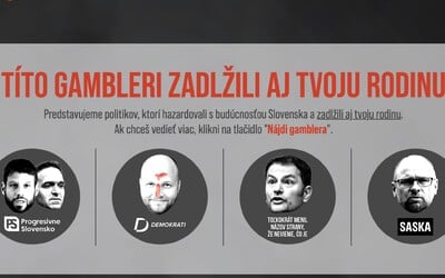 Hlas-SD spravuje web, ktorý obviňuje politikov, koľko peňazí minuli. Na stránke im však svieti upozornenie, že môže ísť o fikciu