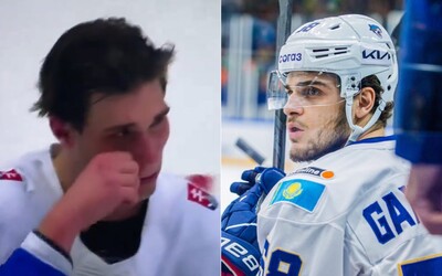 Hokejista z Kazachstanu reaguje na Slafkovského posmešné gesto: Skončil by zle, keby sme zhodili rukavice