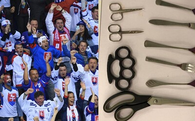 Hokejoví fanoušci chtěli na stadiony propašovat boxer, nůžky nebo příbory
