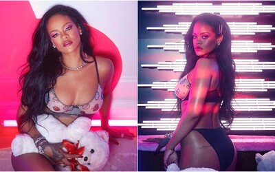 Rihanna pózuje v erotickém prádle ve valentýnské kampani své značky