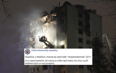 Hyenizmus nejhrubšího zrna: Podvodníci okrádají oběti exploze v Prešově o peníze, vytvářejí falešné sbírky a bankovní účty