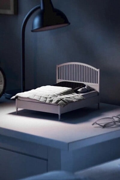 IKEA představila mini-postýlku pro mobil. Chce omezit používání telefonu před spaním