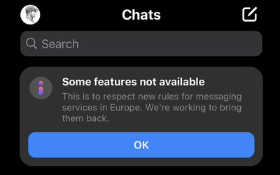 Instagram a Messenger mají v Evropě vypnuté některé funkce. Nálepky, přezdívky či album sdílených fotografií nenajdeš