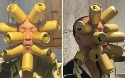 Japonec si na svůj obličej nechal přisát 11 plechovek. Pokořil rekord a zapsal se do Guinnessovy knihy