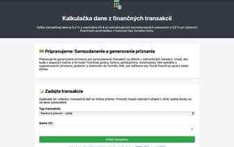 Jednoduchá kalkulačka: Vypočítaj si transakčnú daň podľa druhu platby