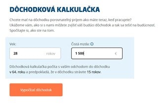 Kalkulačka: Zisti, aký budeš dostávať dôchodok. Stačí zadať dva údaje