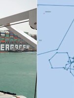 Kapitán lode Ever Given, ktorá zablokovala dopravu v Suezskom prieplave, nakreslil pri manévrovaní penis, ukázali radary