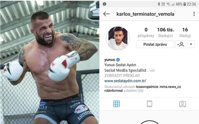 Karlos Vémola přišel o účet na Instagramu. Někdo mu smazal všechny fotky i videa