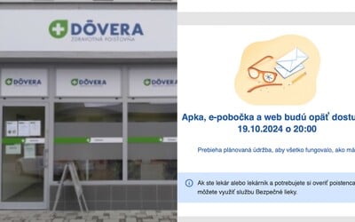 Klientom Dôvery dnes nebude fungovať aplikácia, e-pobočka ani web. Služby nebudú dostupné takmer celý deň