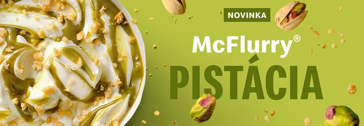 Konečne už aj na Slovensku. McDonald's predstavil populárne McFlurry s pistáciovou príchuťou