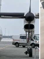 Letadlo při startu ztratilo kolo, cestující vše zachytil na video