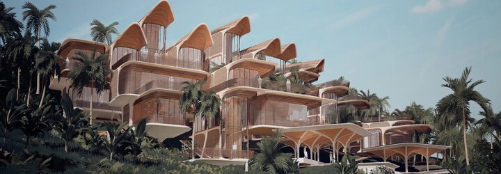 Lokální dodavatelé a udržitelné materiály. Zaha Hadid Architects představují futuristický komplex v Karibiku