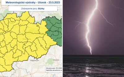 MAPA: Búrkové vlny v utorok ovládnu Slovensko, SHMÚ vydal výstrahy v konkrétnych okresoch