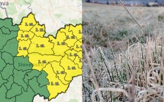 MAPA: Na Slovensko dorazí mráz. SHMÚ vydal výstrahy pre viaceré okresy