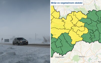 MAPA: Na Slovensku bude zajtra aj –2 °C. Mrznúť bude v týchto okresoch