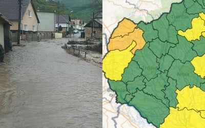 MAPA: Na Slovensku museli vydať ďalšie výstrahy: Hrozia povodne a veľmi silný vietor až do 160 km/h