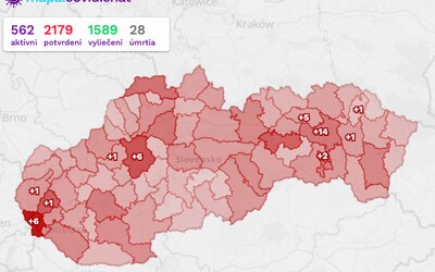 MAPA: Nové ohnisko nákazy vypuklo pravdepodobne v Prešove