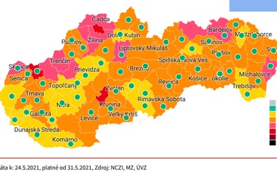 MAPA OKRESOV: V baroch a reštauráciách si zložíme respirátor takmer na celom Slovensku