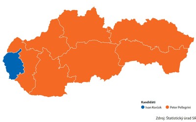 MAPA: Pozri si, ako volili Slováci v tvojom kraji. Štatistický úrad zverejnil konečné dáta aj mapu