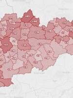 MAPA: Takmer všetky okresy na Slovensku sú už na zozname rizikových