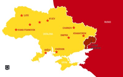 MAPA: Ukrajina čelí ozbrojenému útoku na většině svého území. Popisujeme, kde sledovat vývoj ruské agrese