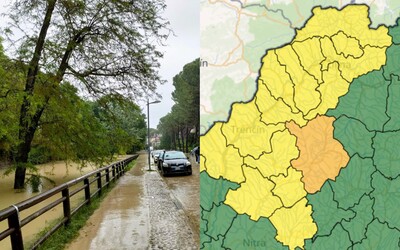 MAPA: V niektorých okresoch Slovenska vydal SHMÚ výstrahy pred povodňami, intenzívny dážď bude vo viacerých krajoch