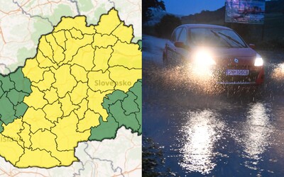 MAPA: V utorok na Slovensko prídu intenzívne zrážky. SHMÚ vydal výstrahy v týchto okresoch
