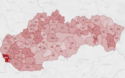 MAPA: Viac ako 400 nových nakazených koronavírusom je roztrúsených po celom Slovensku
