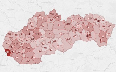MAPA: Z rekordných 552 prípadov koronavírusu je najviac z Bratislavy. Nové prípady sú takmer v každom okrese