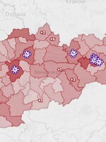 MAPA: Z týchto okresov Slovenska pochádza 31 nových prípadov. Koronavírus zasiahol východ, stred aj západ krajiny