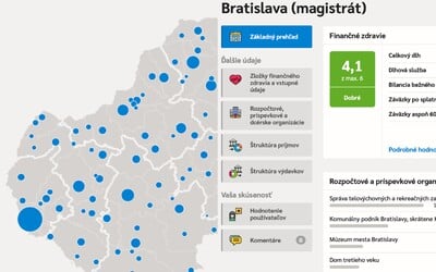 MAPA: Zo slovenských krajských miest najhoršie hospodári s peniazmi Bratislava. Pozri si, ako dopadlo tvoje mesto či obec