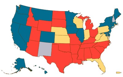 MAPA: Tieto štáty v USA pravdepodobne zakážu potraty