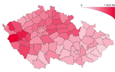 Mapa okresů ČR: Prohlédni si území, které bys po dobu tři týdnů neměl opouštět