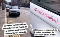 Matka Dominiky Cibulkovej zrejme takto „alternatívne“ parkuje v centre Bratislavy, tvrdí Michal Kovačič. Exposlankyňa to popiera