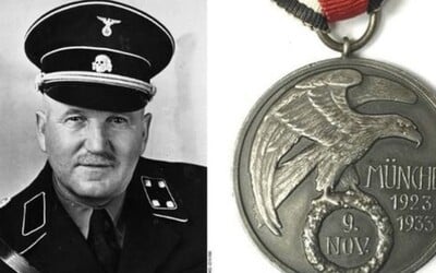 Medaile strážce Adolfa Hitlera, který se diktátora jal chránit během převratu, se v aukci prodala za 1 milion korun