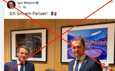 Meme obrázok „Ich bin ein Pariser!“ o Matovičovi vyhodnotili ako hoax. Uťahuje si zo znalostí cudzích jazykov premiéra