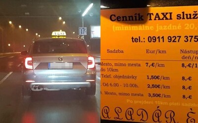 Menej ako 20 € nezaplatíš. Cenník najdrahšieho taxikára v Bratislave ľudí nahneval premrštenými sumami