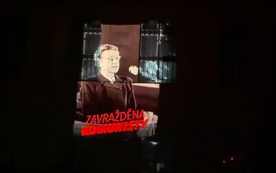 Miladu Horákovou v noci promítali na sídlo KSČM