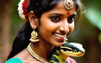 Mladá Indka sa vydala za hada: na obrovskú svadbu prišlo viac než dvetisíc ľudí, namiesto manžela stála pri oltári socha kobry