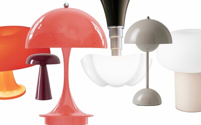 Mushroom lamps aka lampy ve tvaru hub. Sedmdesátkový „psychedelický“ trend opět zažívá boom