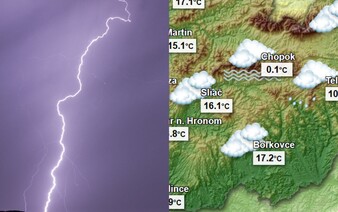 Na Slovensko dorazia búrky. Pršať bude vo viacerých častiach krajiny (+mapa)