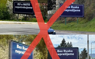 Na Slovensku sa objavili bilbordy s heslami „Bez Ruska neprežijeme“. Je za nimi strana Demokrati