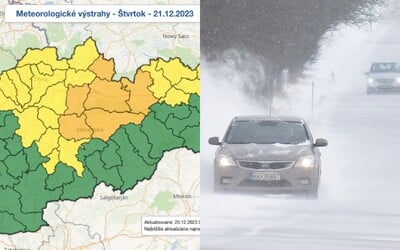 Na Slovensku udrie extrémna víchrica s nárazovým vetrom až 135 km/h. SHMÚ vydáva výstrahy