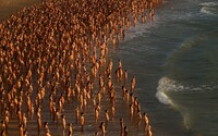 Na australskou pláž vyběhlo 2 500 nahých lidí. Cílem bylo upozornit na rizika rakoviny kůže