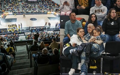 Na basketbalovom zápase na Pasienkoch to vyzeralo ako v americkej NBA: V prvých radoch sedeli Separ, Explo, Tina či Luca Brassi