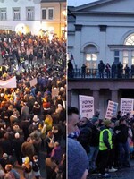 Na námestí v Košiciach protestovali stovky ľudí proti Kotlebovi. Dav Mazureka posielal do basy