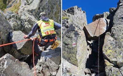 Na obľúbenej trase v Tatrách začali padať skaly. Záchranári varovali turistov, nebezpečný úsek radšej dočasne uzavreli